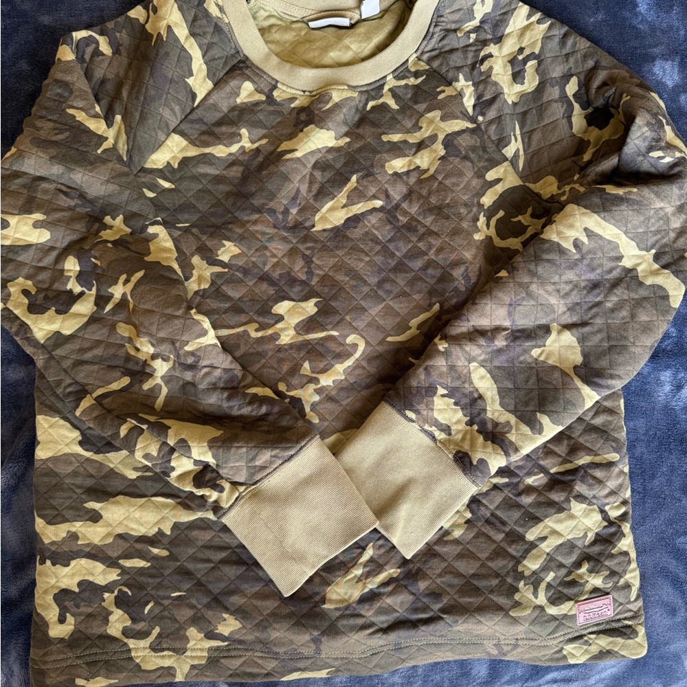 L.L. Bean Camouflage Crew Neck Sweater